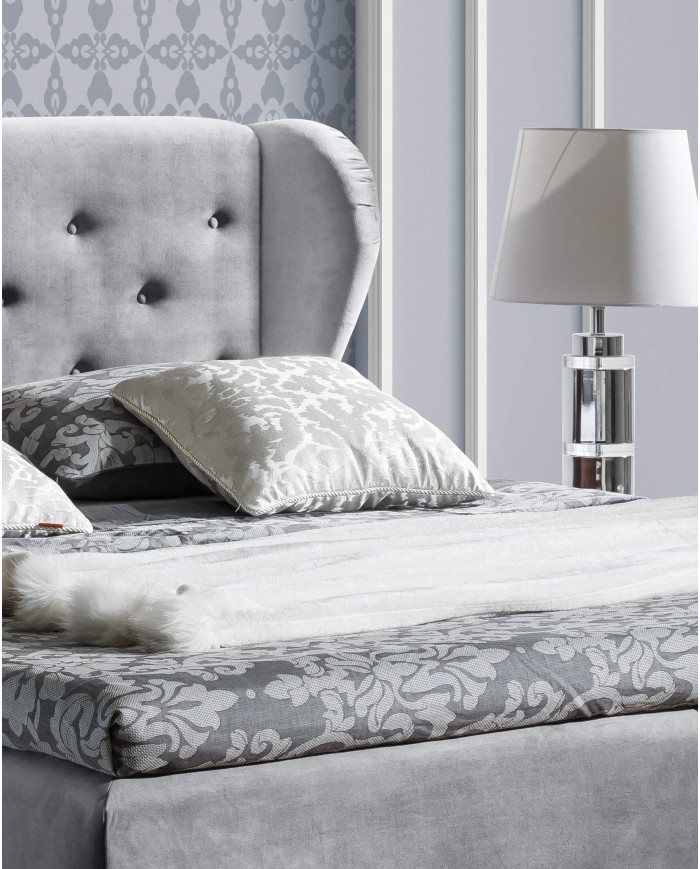 Pasito kontinentinė lova 200x200, apmušta, čiužinys, čiužinuko užtiesalas, konteineris - Paveikslėlis 6