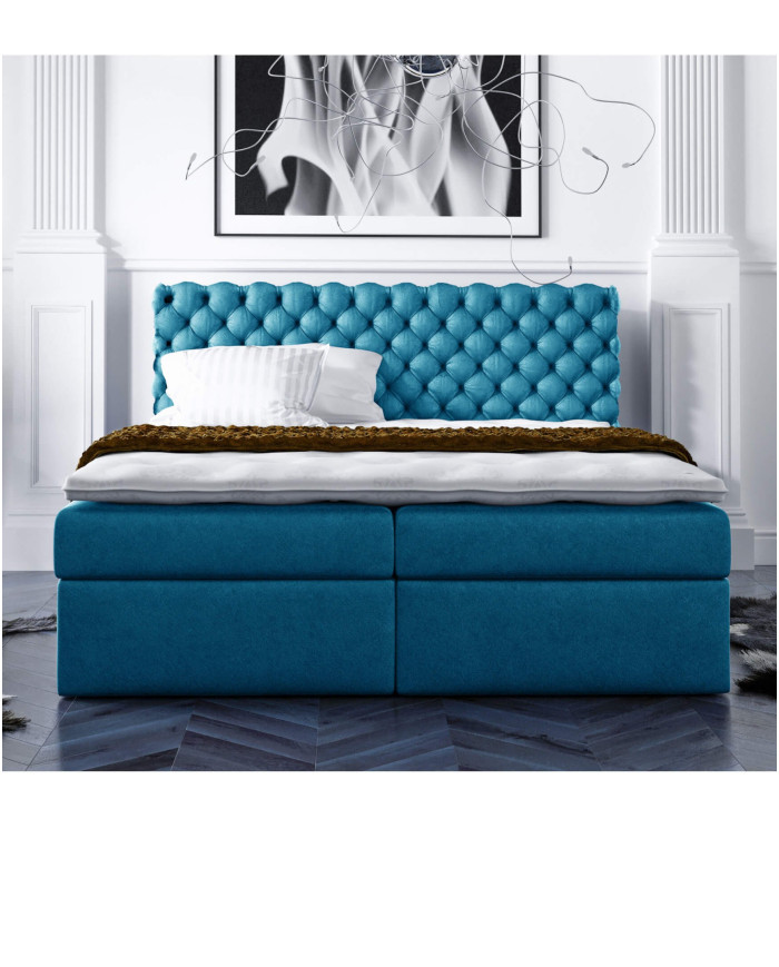 Pianino tipo kontinentinė lova 120x200, apmušta, čiužinys, čiužinuko užtiesalas, konteineris — изображение 2