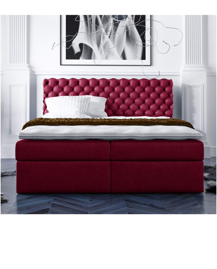 Pianino tipo kontinentinė lova 120x200, apmušta, čiužinys, čiužinuko užtiesalas, konteineris — изображение 3