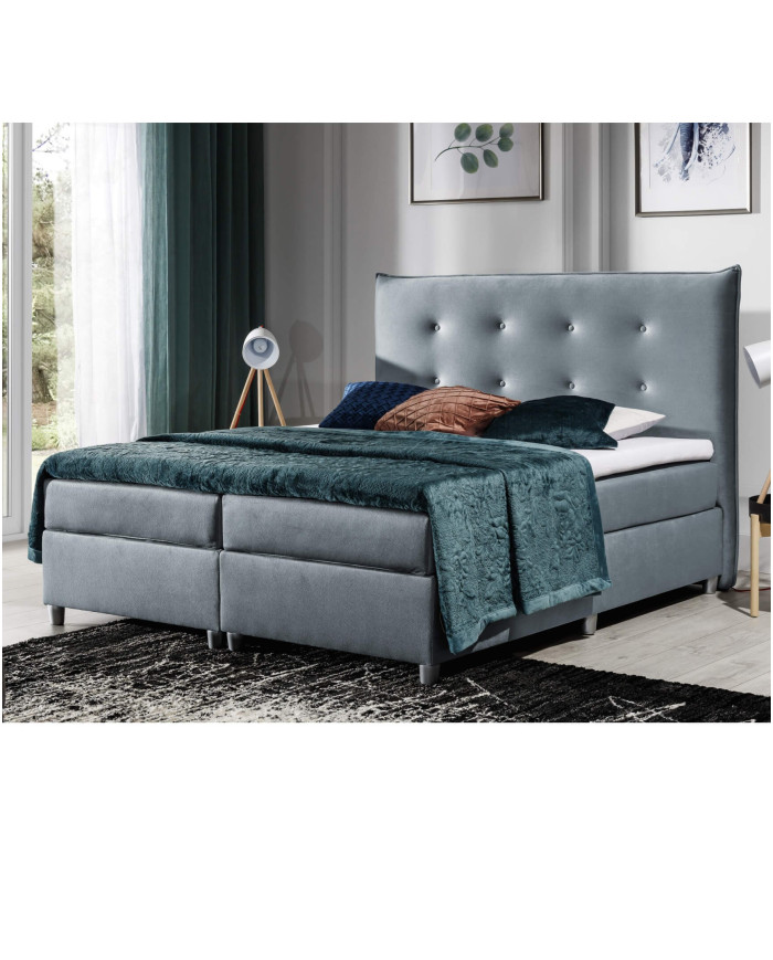 Prato kontinentinė lova 160x200, apmušta, su čiužiniu, viršutiniu čiužiniu — изображение 2