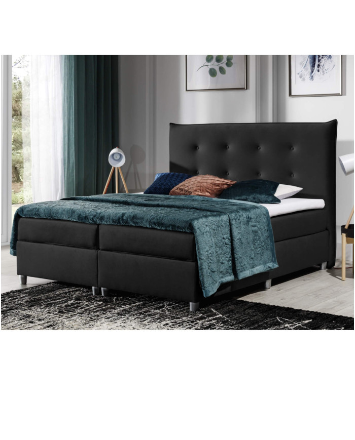 Prato kontinentinė lova 160x200, apmušta, su čiužiniu, viršutiniu čiužiniu — изображение 4