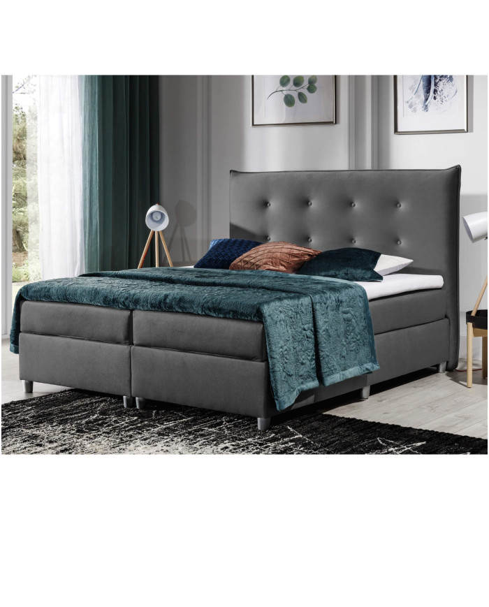 Prato kontinentinė lova 180x200, apmušta, su čiužiniu, viršutiniu čiužiniu — изображение 3