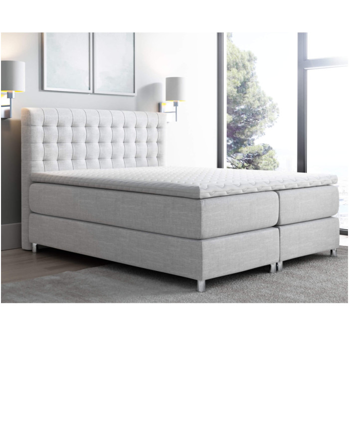 Primo kontinentinė lova 140x200, apmušta, su čiužiniu, viršutiniu sluoksniu