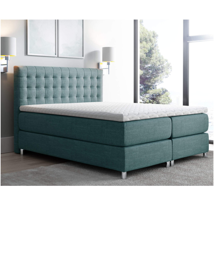 Primo kontinentinė lova 160x200, apmušta, su čiužiniu, viršutiniu čiužiniu — изображение 4