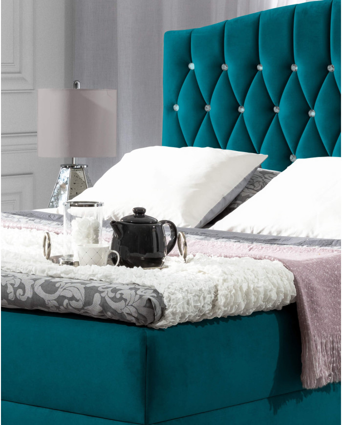 Puerto kontinentinė lova 120x200, apmušta, čiužinys, čiužinuko užtiesalas, konteineris — изображение 6