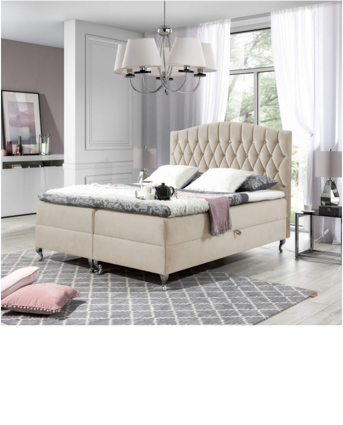 Puerto kontinentinė lova 140x200, apmušta, čiužinys, čiužinuko užtiesalas, konteineris — изображение 2