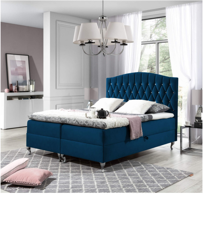 Puerto kontinentinė lova 140x200, apmušta, čiužinys, čiužinuko užtiesalas, konteineris — изображение 3