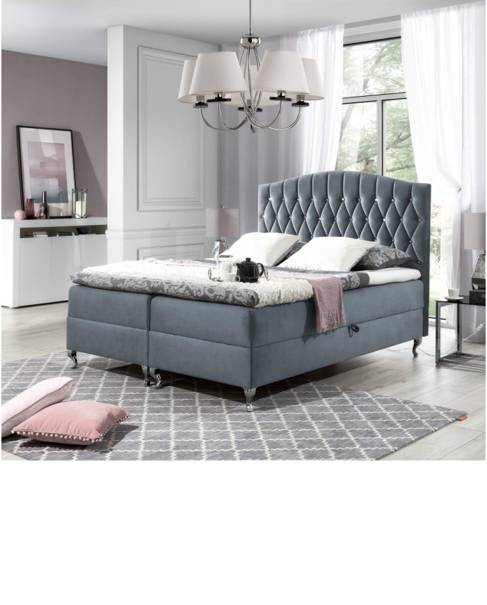 Puerto kontinentinė lova 180x200, apmušta, čiužinys, čiužinuko užtiesalas, konteineris — изображение 5