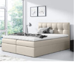 Rico kontinentinė lova 120x200, apmušta, čiužinys, čiužinuko užtiesalas, konteineris