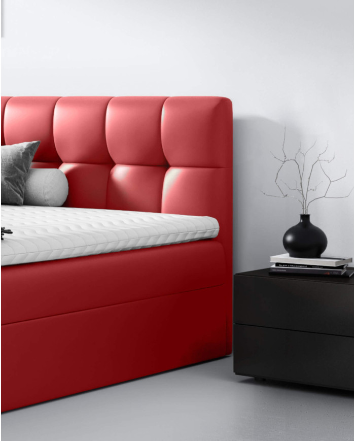 Rico kontinentinė lova 180x200, apmušta, čiužinys, čiužinuko užtiesalas, konteineris — изображение 6