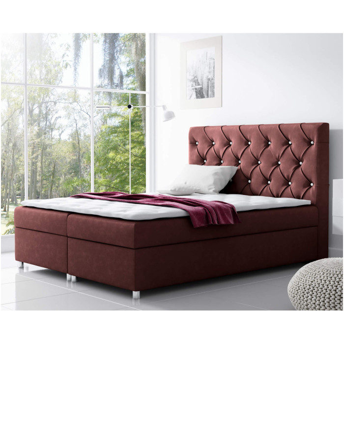 Roma kontinentinė lova 180x200, apmušta, čiužinys, čiužinuko užtiesalas, konteineris — изображение 2