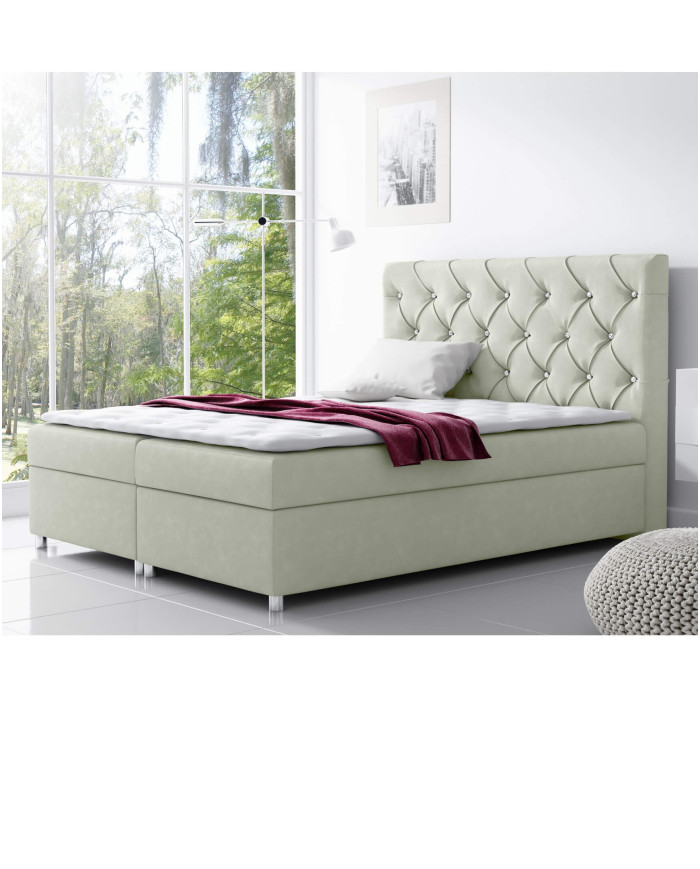 Roma kontinentinė lova 180x200, apmušta, čiužinys, čiužinuko užtiesalas, konteineris — изображение 4