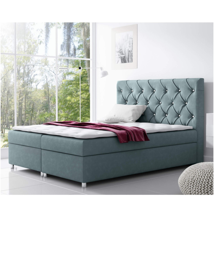 Roma kontinentinė lova 180x200, apmušta, čiužinys, čiužinuko užtiesalas, konteineris — изображение 5