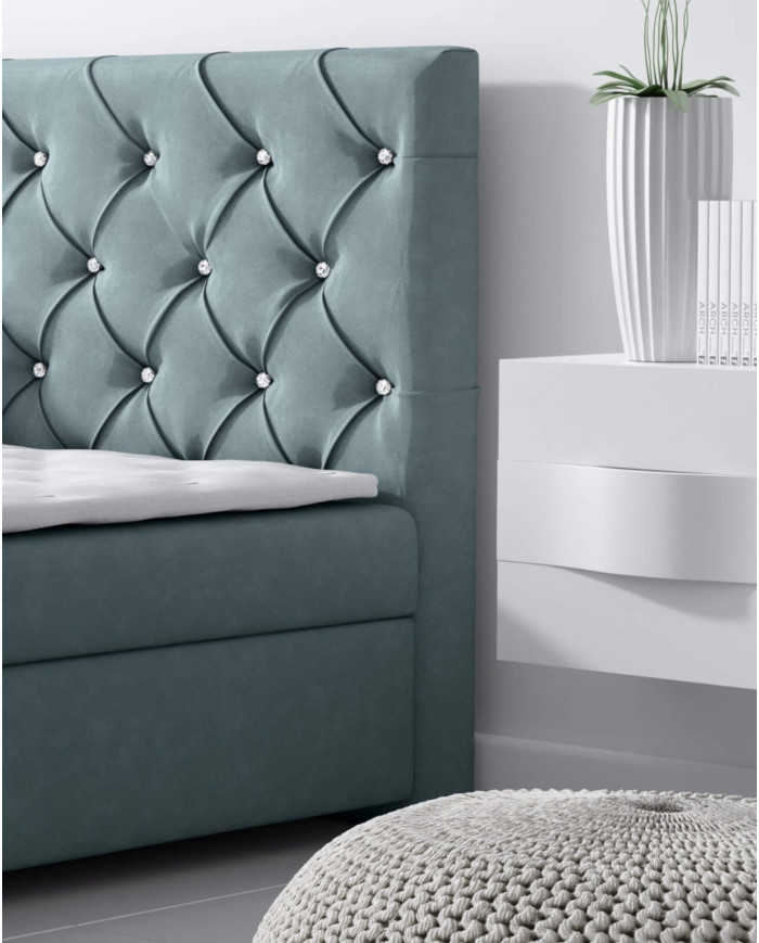 „Roma“ kontinentinė lova 200x200, apmušta, čiužinys, čiužinuko užtiesalas, konteineris - Paveikslėlis 6