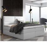 Salsa kontinentinė lova 160x200, apmušta, čiužinys, čiužinuko užtiesalas, konteineris