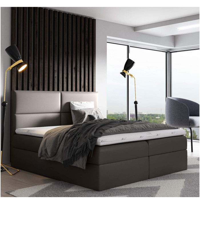 Salsa kontinentinė lova 180x200, apmušta, čiužinys, čiužinuko užtiesalas, konteineris - Paveikslėlis 3