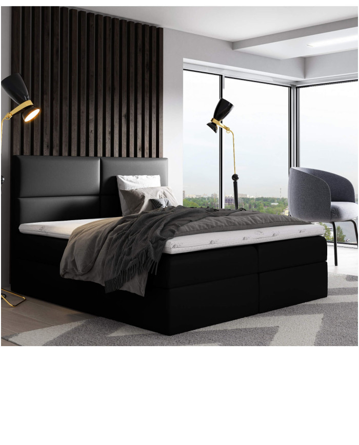 Salsa kontinentinė lova 180x200, apmušta, čiužinys, čiužinuko užtiesalas, konteineris - Paveikslėlis 4