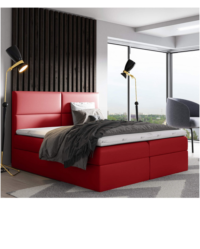 Salsa kontinentinė lova 200x200, apmušta, čiužinys, čiužinuko užtiesalas, konteineris - Paveikslėlis 2