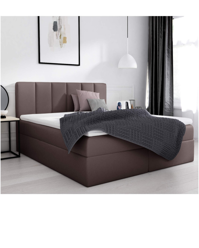 Sora kontinentinė lova 180x200, apmušta, čiužinys, čiužinuko užtiesalas, konteineris - Paveikslėlis 4