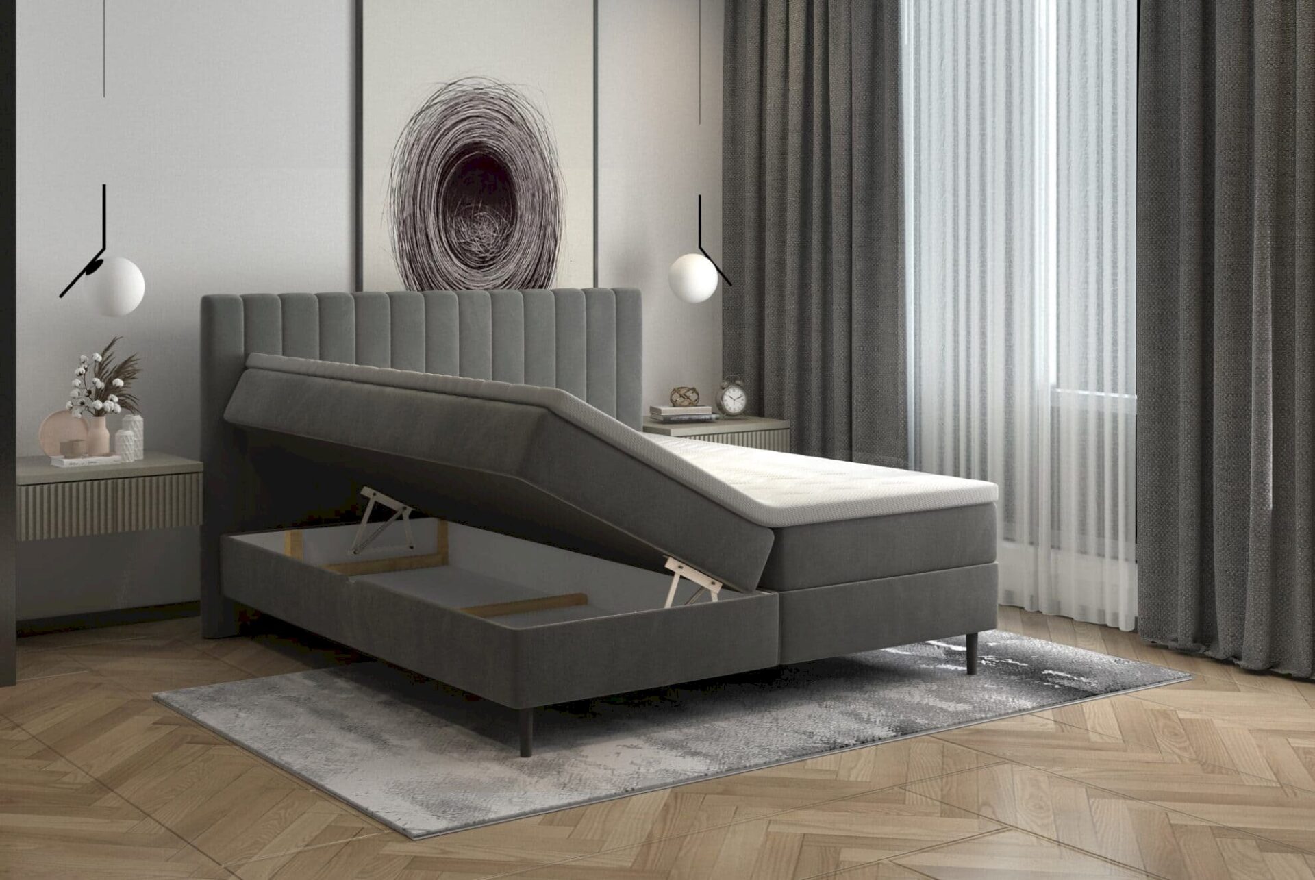 Tango kontinentinė lova 160x200 Gr1 - Paveikslėlis 2