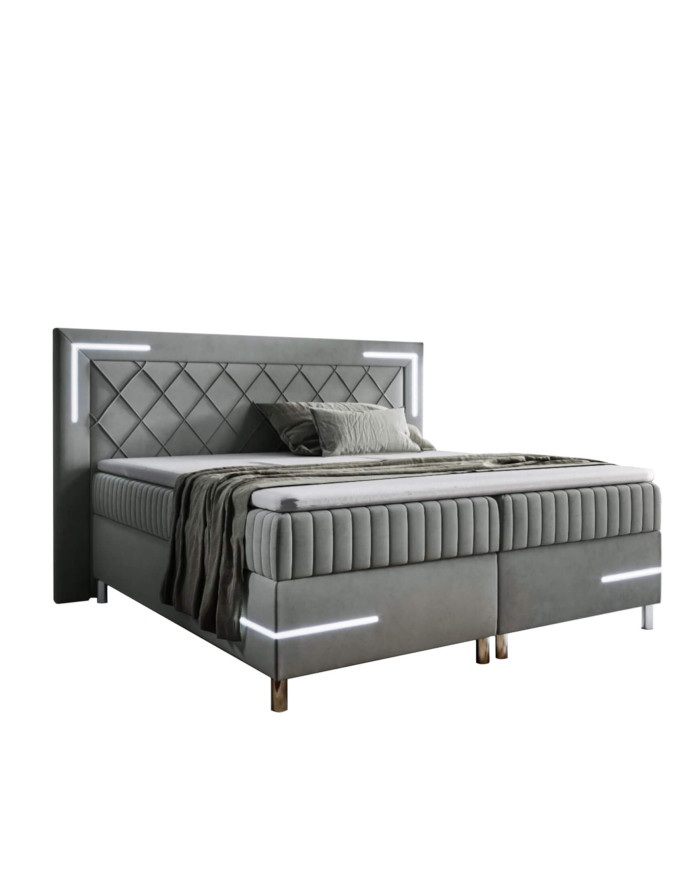 Tango 4 kontinentinė lova, su apšvietimu, 180x200, minkšta, čiužiniai, čiužinys, čiužinuko užtiesalas, konteineris - Paveikslėlis 6