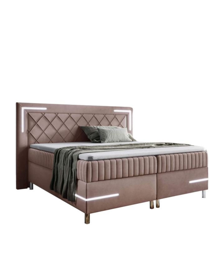 Tango 4 kontinentinė lova, su apšvietimu, 180x200, minkšta, čiužiniai, čiužinys, čiužinuko užtiesalas, konteineris - Paveikslėlis 7