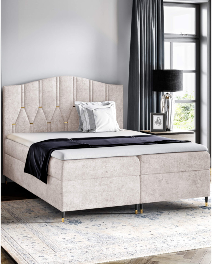 Vegas kontinentinė lova 200x200, apmušta, čiužiniai, čiužinys antčiužiniui, konteineris - Paveikslėlis 7