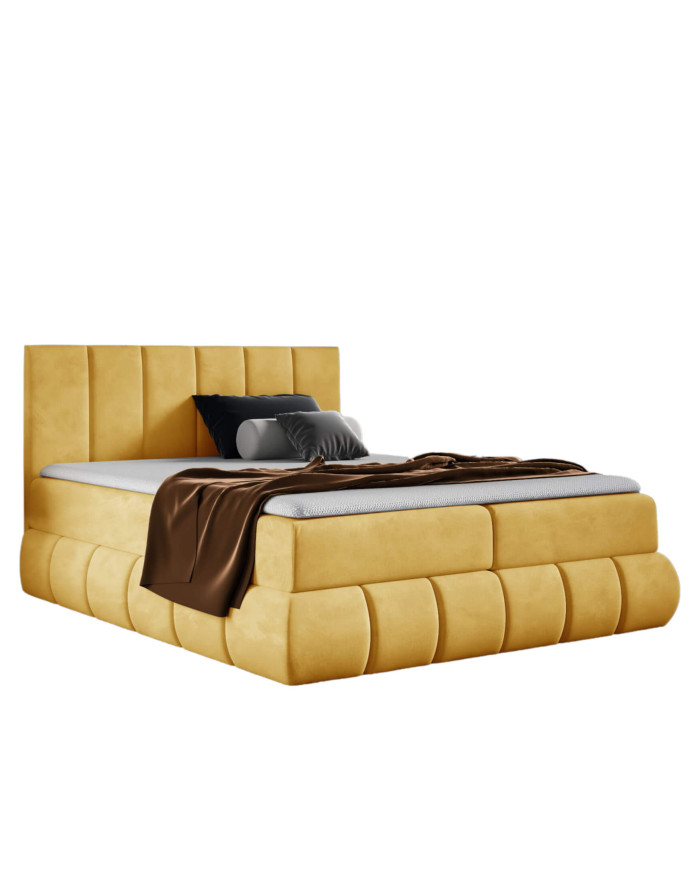 Venezia kontinentinė lova 180x200, apmušta, čiužiniai, čiužinys su užtiesalu, konteineris - Paveikslėlis 2