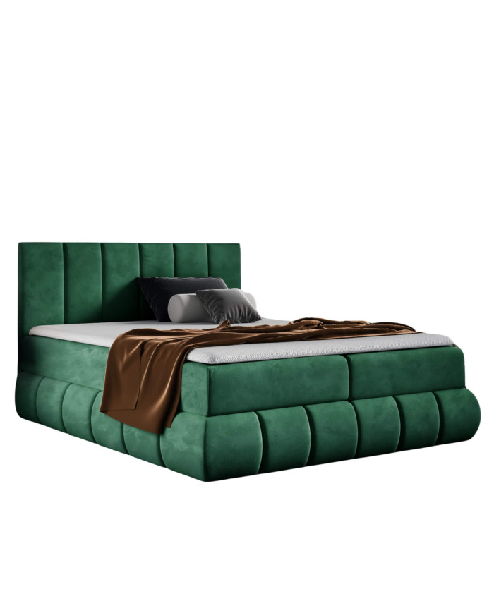 Venezia kontinentinė lova 180x200, apmušta, čiužiniai, čiužinys su užtiesalu, konteineris