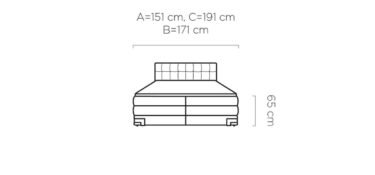 Viano kontinentinė lova 140x200 Gr1 - Paveikslėlis 7