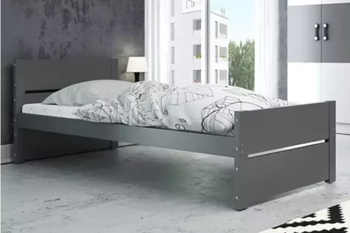 BARTEK viengulė jaunimo lova 90×200, grafito spalvos