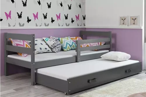 ERYK 90X200 jaunimo išskleidžiama lova su stalčiumi, grafito spalvos