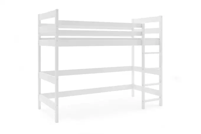 Dviaukštė lova jaunimui, antresolė, 90x200, balta — изображение 3