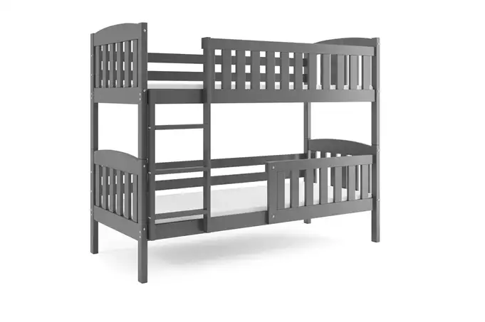 KUBUŚ jaunimo dviaukštė lova 90X190, grafito spalvos - Paveikslėlis 3