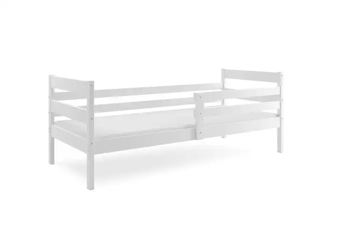 ERYK viengulė jaunimo lova 80x190 su čiužiniu, balta - Paveikslėlis 4