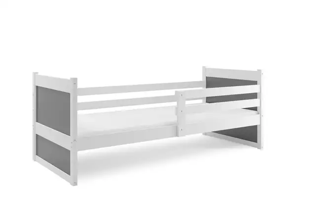 RICO viengulė lova jaunimui 90x190, balta/grafito spalvos - Paveikslėlis 3