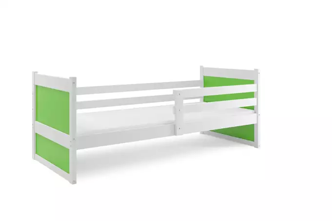 RICO viengulė lova jaunimui 90x200, balta/žalia - Paveikslėlis 3