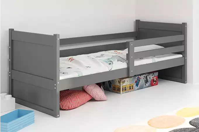 RICO viengulė jaunimo lova 90X190, grafito spalvos