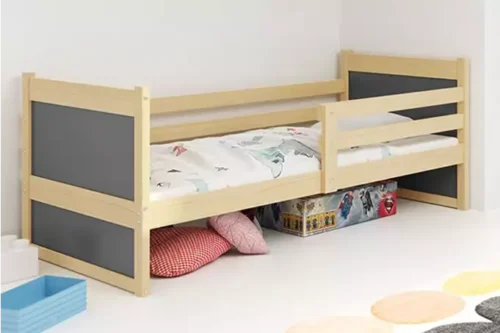 RICO viengulė jaunimo lova 90×190 su čiužiniu, pušis/grafitas