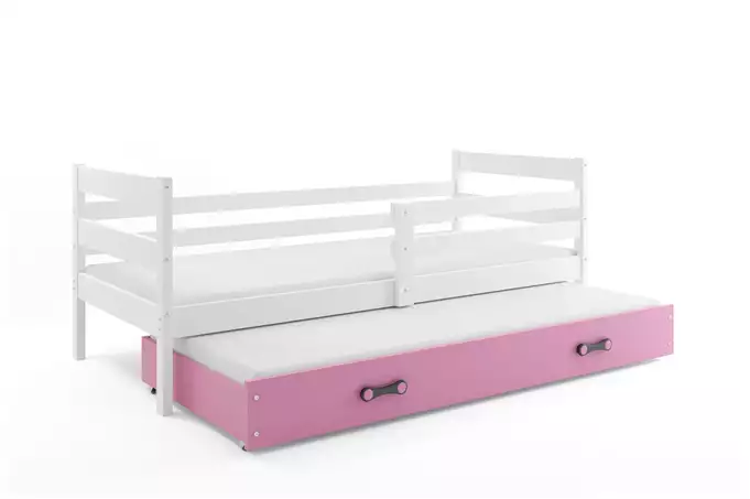 ERYK 90x200 jaunimo išskleidžiama lova su stalčiumi, pušis/rožinė - Paveikslėlis 4