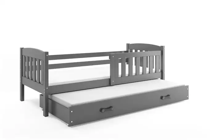 KUBUŚ jaunimo išskleidžiama lova 90x200 su stalčiumi, grafito spalvos - Paveikslėlis 4
