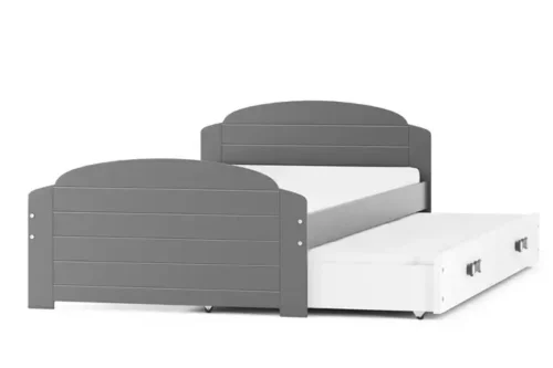 LILI 90X200 jaunimo išskleidžiama lova su stalčiumi, grafito/balta