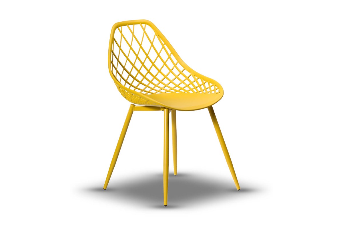 LUGO Geltona - MODERNI APDAILOS SODO KĖDĖ (virtuvėje, kavinėje, sode)