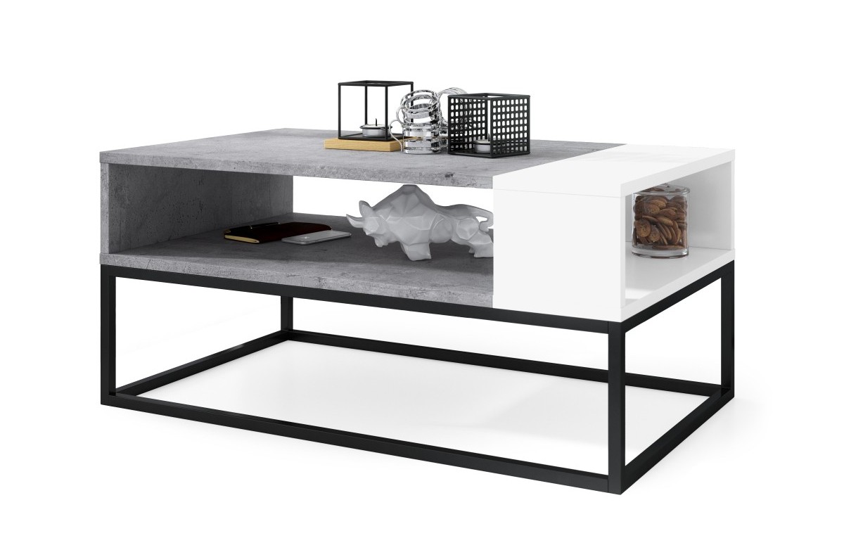 LYNX Millenium Concrete/Matinė balta - MODERNUS LOFT KAVOS STALIUKAS