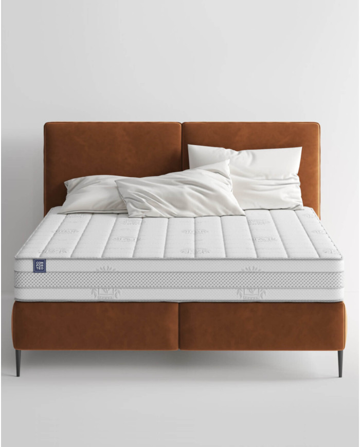 Pretty medicininis čiužinys, 180x200 cm, dvipusis, su daugiakišenėmis spyruoklėmis, HR putomis, lateksu, nuimamu užvalkalu, H3/H4, Comforteo - Paveikslėlis 6