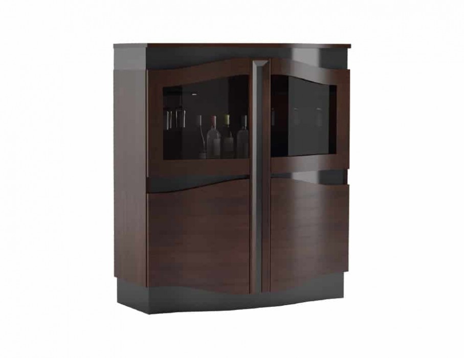 „Diuna Showcase 2DS2D“ baro spintelė su apšvietimu „Mebina“