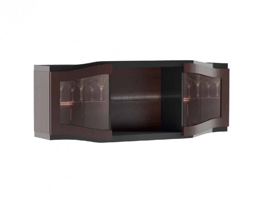 Diuna vitrina didelė pakabinama vitrina 2DS su Mebi apšvietimu