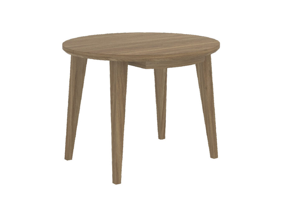 Stalas Etna 100 – apvalus ištraukiamas Mebi