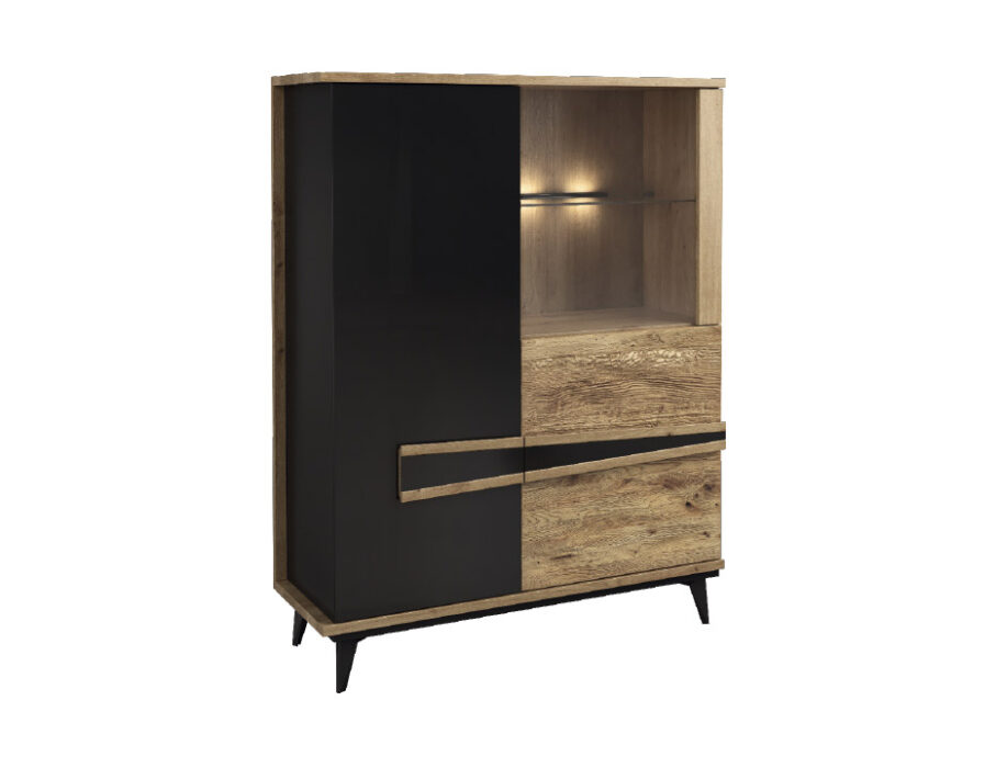 Etna komoda 1DS2D dešininė su apšvietimu Mebina