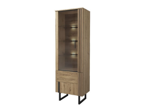 Gintaro Vitrina Vienvietis vitrinos komplektas 1DS1D dešininis Mebin